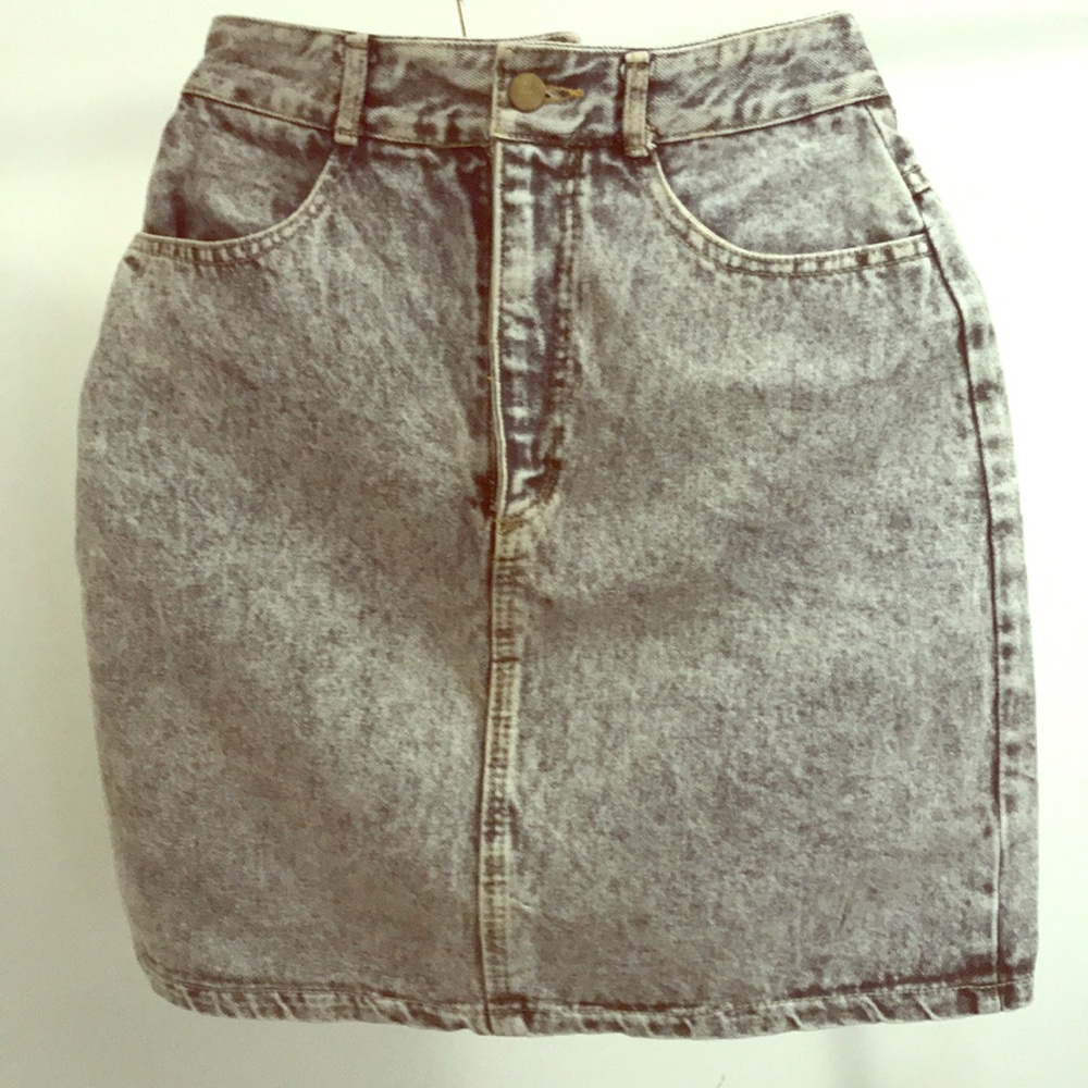 Gray 19” Denim Skirt - Jean St. Tropez